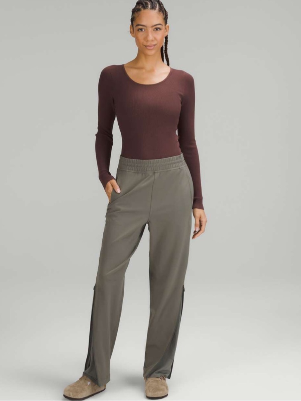 Lululemon | Everlux High Rise Zip Leg Track Pant